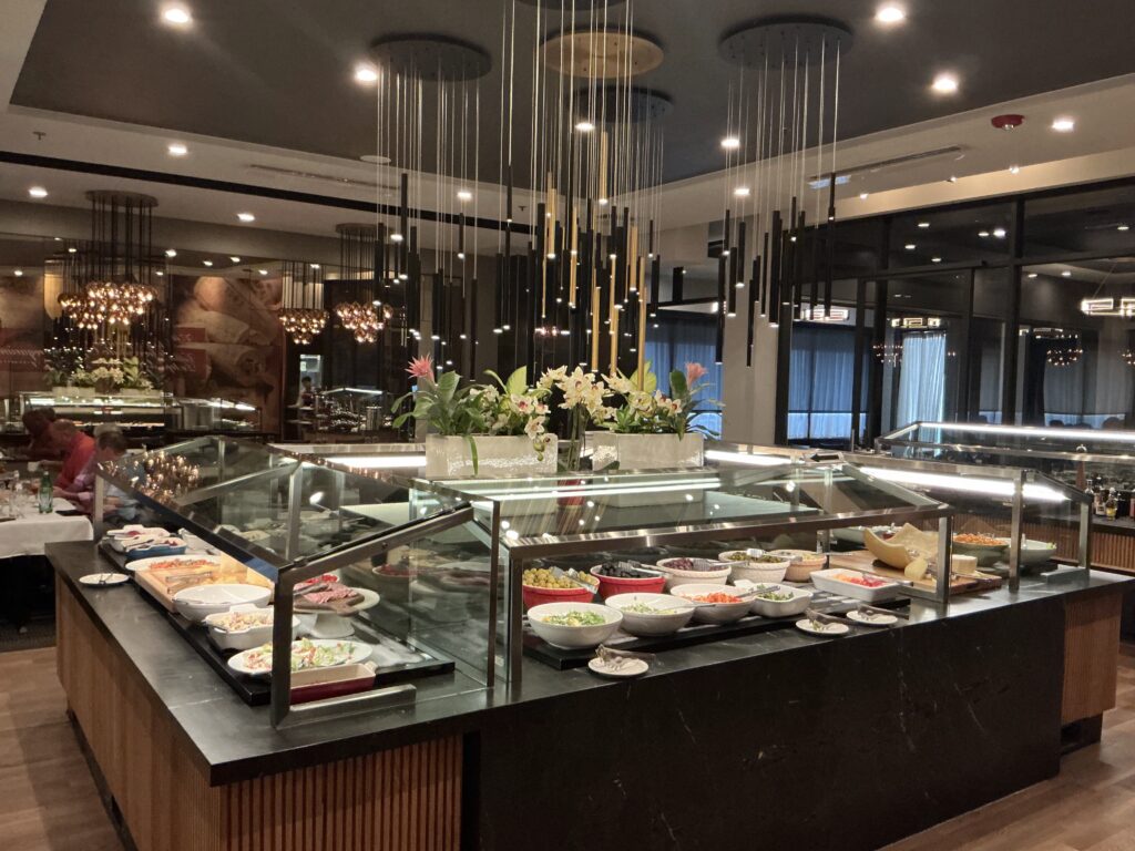 Image for Chama Gaúcha opens Downtown: Gourmet salad bar at Chama Gaucha Houston featuring fresh salads, vegetables, ch.